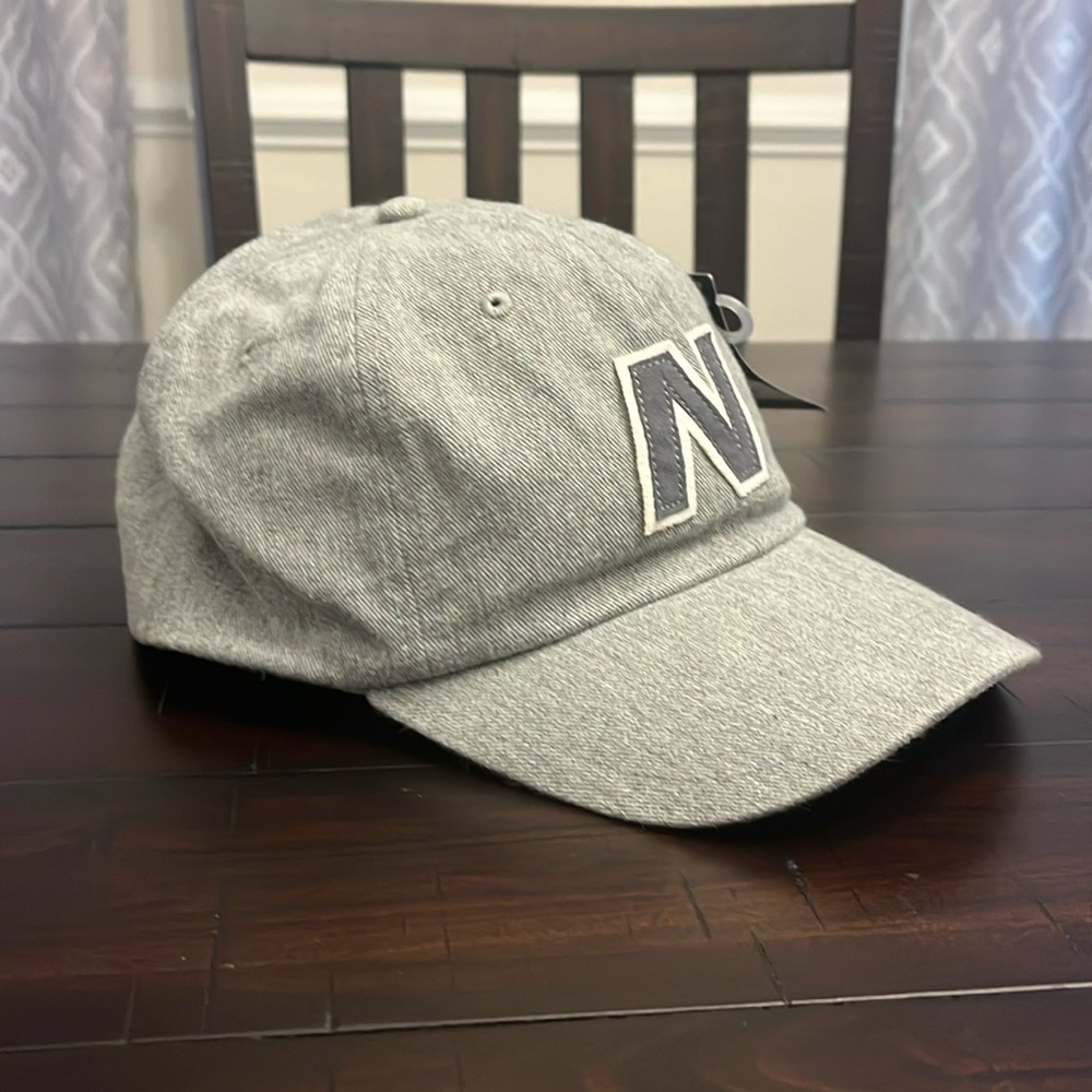 New Balance Block 6 Panel SnapBack Hat Cap new grey Adjustable One Size Adult